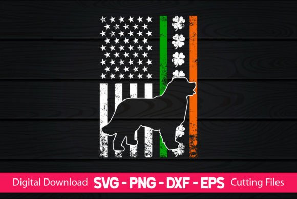 Bernese Mountain Dog American Flag