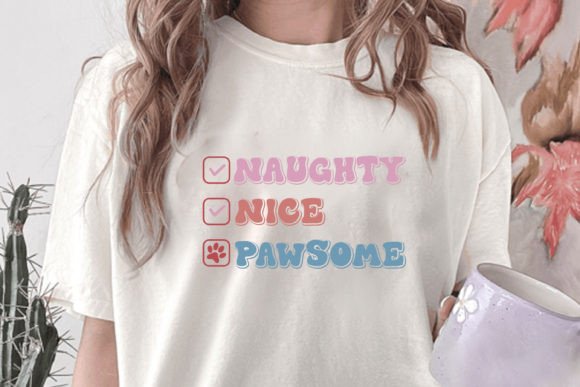 Funny Christmas Dog Saying SVG Naughty Review