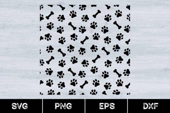Paw Seamless Pattern, Dog Paw, Svg