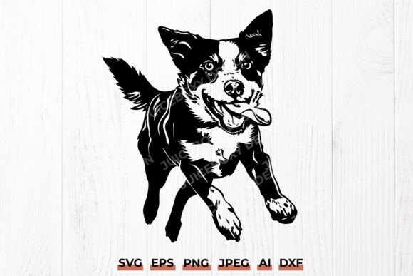 Playful Australian Cattle Dog SVG