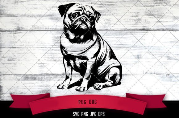 Pug Dog SVG, Dog SVG, Logo