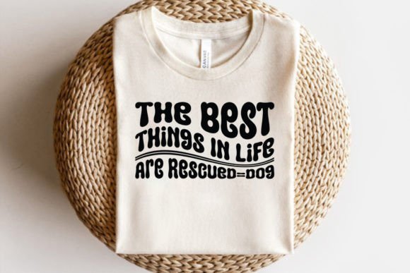 Retro Dog Cat SVG Design: Best Things in Life Are Rescued