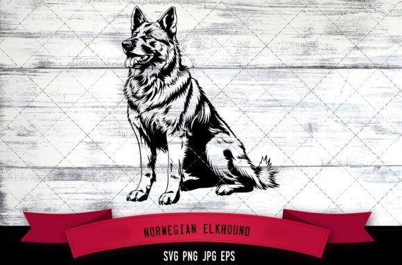 Review: Norwegian Elkhound SVG, Dog SVG, Logo