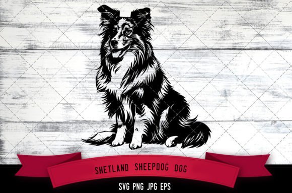 Shetland Sheepdog Dog SVG, Dog SVG, Logo